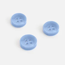 Knopf Perlmutt-Optik Hellblau