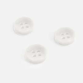 Knopf Perlmutt-Optik Offweiß