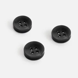 Knopf Perlmutt-Optik Schwarz