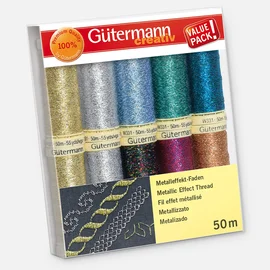 Gütermann Nähfaden Set Metallic 10 x 50 m