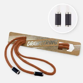 Kordel 5 mm mit silber Enden Länge 115cm Bronze