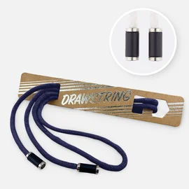 Kordel 5 mm mit silber Enden Länge 115cm Dunkelblau