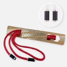 Kordel 5 mm mit silber Enden Länge 115cm Dunkelrot