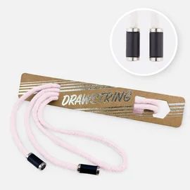 Kordel 5 mm mit silber Enden Länge 115cm Hellrosa