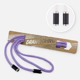 Kordel 5 mm mit silber Enden Länge 115cm Lavendel