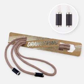 Kordel 5 mm mit silber Enden Länge 115cm Mauve