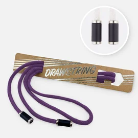Kordel 5 mm mit silber Enden Länge 115cm Violett