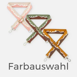 Fertiger Taschengurt Gold Bergkette Farbauswahl