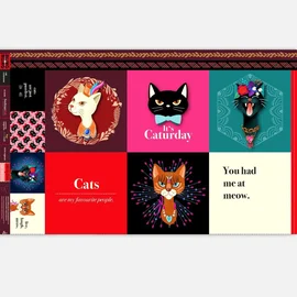 Bio Canvas Panel, "Bling Bling" - Kollektion, Cat Cuteness
