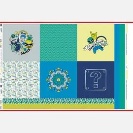 Swafing Canvas Panel "Gamer" aus der "Happy Pillow DIY"