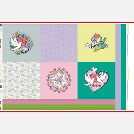 Swafing Canvas Panel "Peace" aus der "Happy Pillow DIY"