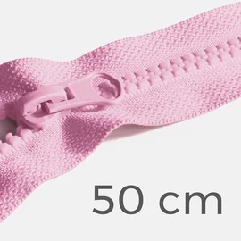 Jacken Reißverschluss Kunststoff teilbar 50 cm Rosa B57