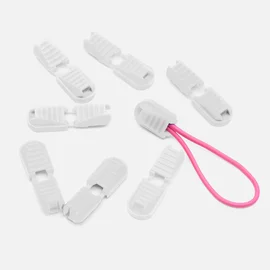 Kunststoff Kordelenden klappbar 10Stück weiß (B3)