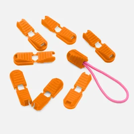 Kunststoff Kordelenden klappbar 10Stück orange (B40)