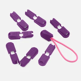 Kunststoff Kordelenden klappbar 10Stück lila (B41)