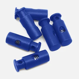 Kunststoff Kordelstopper 1-Loch 6Stück dunkelblau (B16)