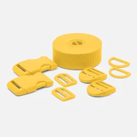 Kunststoff Zubehör Set mit Gurtband gelb B10