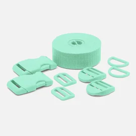 Kunststoff Zubehör Set mit Gurtband mint D871