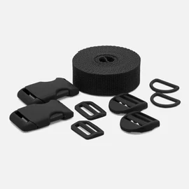 Kunststoff Zubehör Set mit Gurtband schwarz B5