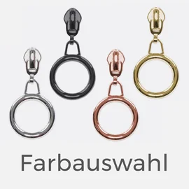Zipper Ring-Anhänger für 4 mm Raupe Farbauswahl
