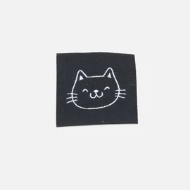 Webetikett "Katze", 30x30 mm, 1 Stück