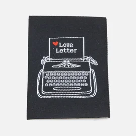 Webetikett "Schreibmaschine", 38x57 mm, 1 Stück