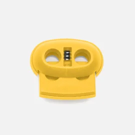 Kordelstopper Kunststoff 2-Loch, Gelb B10