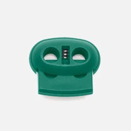 Kordelstopper Kunststoff 2-Loch, Jadegrün B29