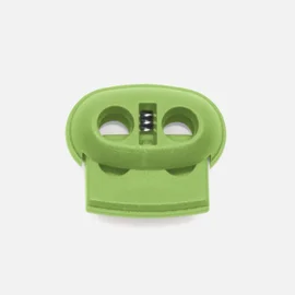 Kordelstopper Kunststoff 2-Loch, Apfelgrün B44