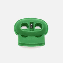 Kordelstopper Kunststoff 2-Loch, Grasgrün D052
