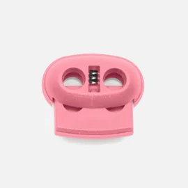 Kordelstopper Kunststoff 2-Loch, Schweinchenrosa D322