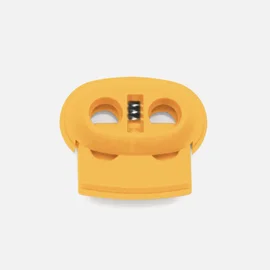 Kordelstopper Kunststoff 2-Loch, Senf D846