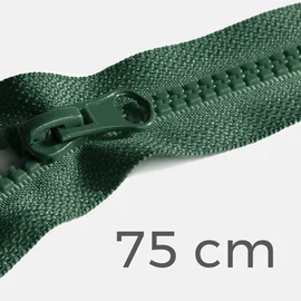 Reißverschluss teilbar 75cm Dunkelgrün D190