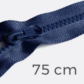 Reißverschluss teilbar 75cm Marine D40