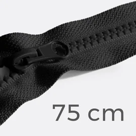 Reißverschluss teilbar 75cm Schwarz B5