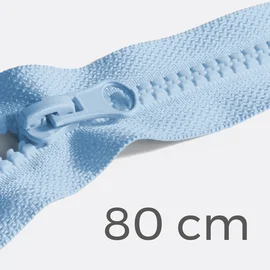 Reißverschluss teilbar 80cm Hellblau B20