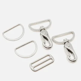 Taschenzubehör-Set Silber 40mm