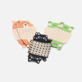 Webetiketten, 6er-Set "Konturenschnitt Tiere"