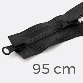 Zwei-Wege Reißverschluss 95cm Schwarz B5