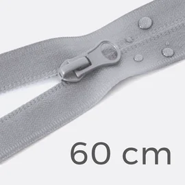 Reißverschluss teilbar wasserabweisend 60cm Hellgrau D132