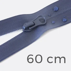 Reißverschluss teilbar wasserabweisend 60cm Marine D40