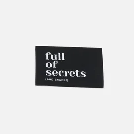 Webetikett L "full of secrets", 57x38 mm