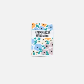 Webetikett M "Happiness is handmade", 30x50 mm