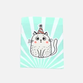 Webetikett "Party Katze", XL, 60x80 mm, 1 Stück