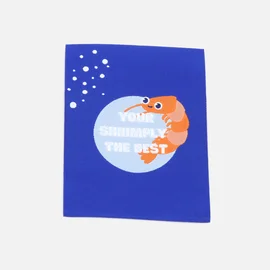 Webetikett "Shrimply the best" XL