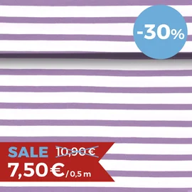 Bio Jersey Streife Ice Cream Stripes Flieder Lavender