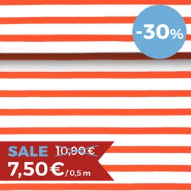 Bio Jersey Streifen Ice Cream Stripes Orange Peach