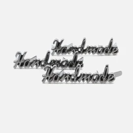 Metall Handmade Label Kontur, Gunmetal