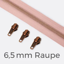 Reißverschluss Kupfer 6,5mm Nude D209