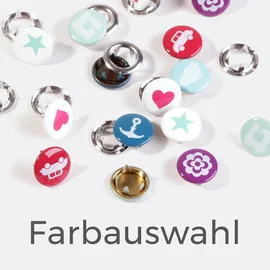 Jersey Druckknöpfe 11mm Bedruckt